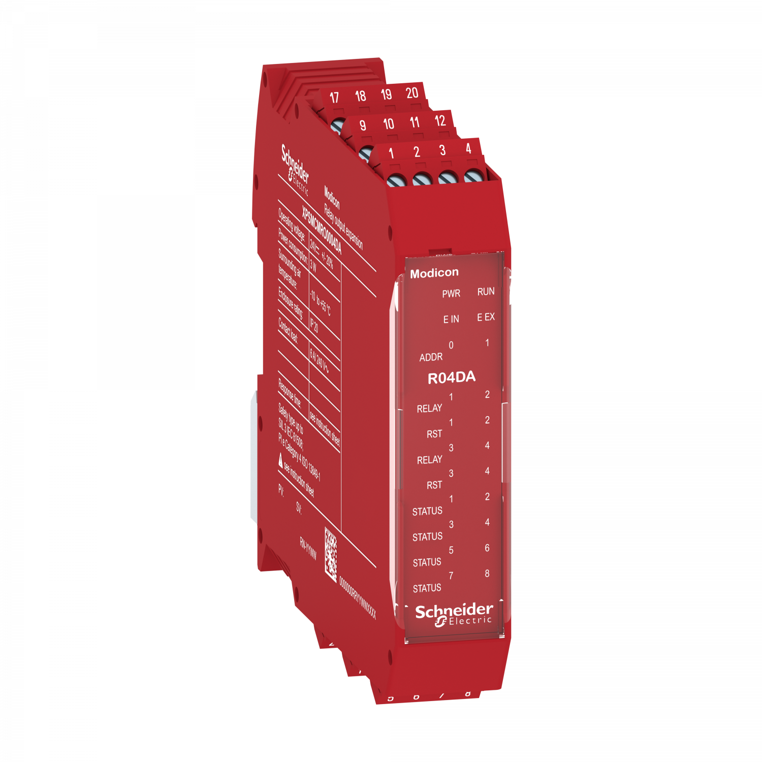 Preventa XPSMCM module extension 4sorties relais status configurable connect vis