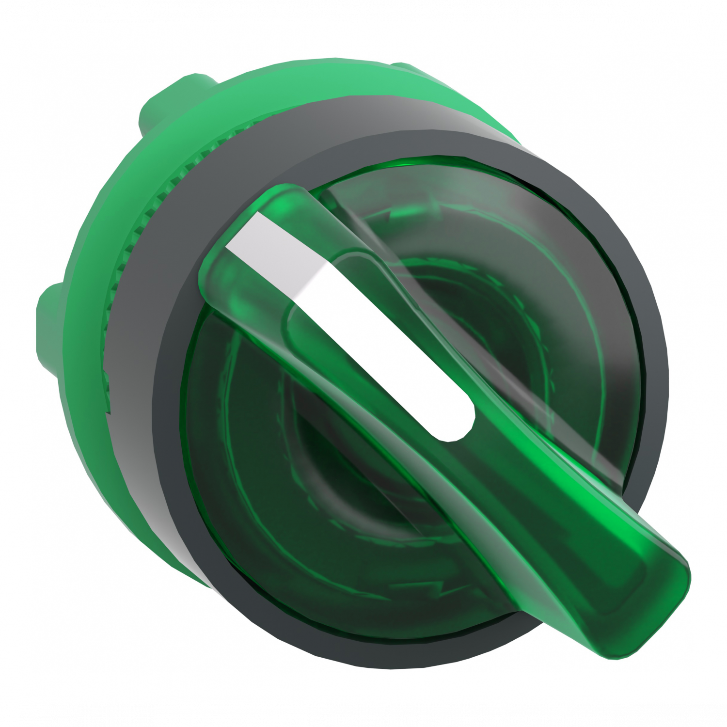 Harmony XB5 - tête bouton à manette lumineux - Ø22 - 2 pos fix - vert