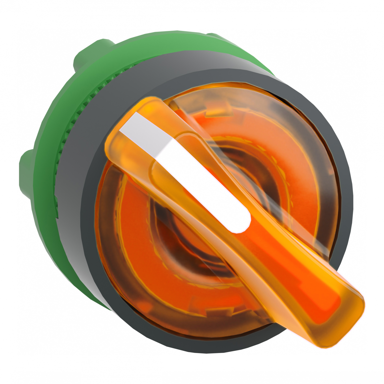 Harmony XB5 - tête bouton à manette lumineux - Ø22 - 2 pos fix - orange