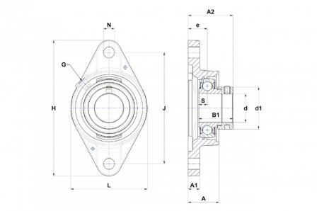 Palier auto aligneur 