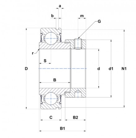 Roulement à insert pour palier auto aligneur