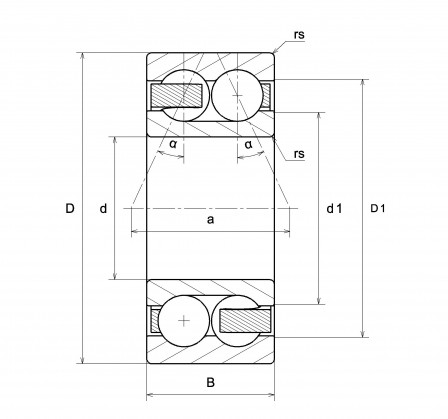 roulement à billes à contact oblique à 2 rangées
