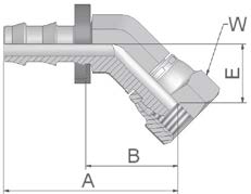 EMBOUT PUSH-LOK TOURNANT LAITON M22 X 1,5 SERIE METRIQUE FEMELLE CONE 45° COUDE 90° POUR TUYAU DN12