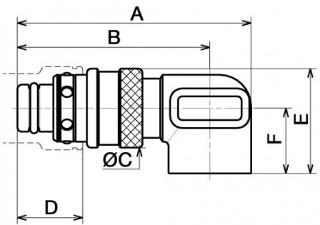 fiche coudée taraudée