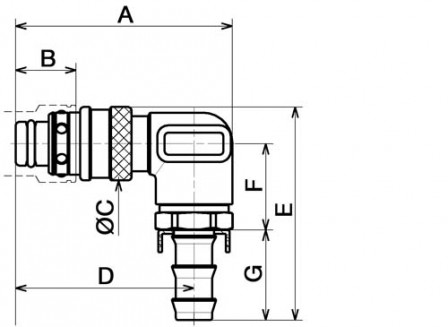 fiche coudée tuyau auto serreur 