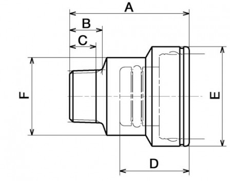 prise droite prétéflonnée