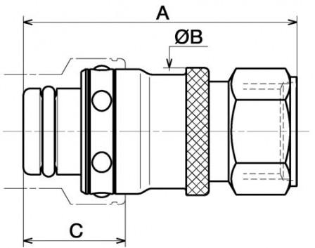 fiche droite taraudée 