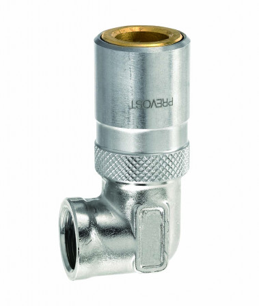 coupleur à obturation coudé taraudé 