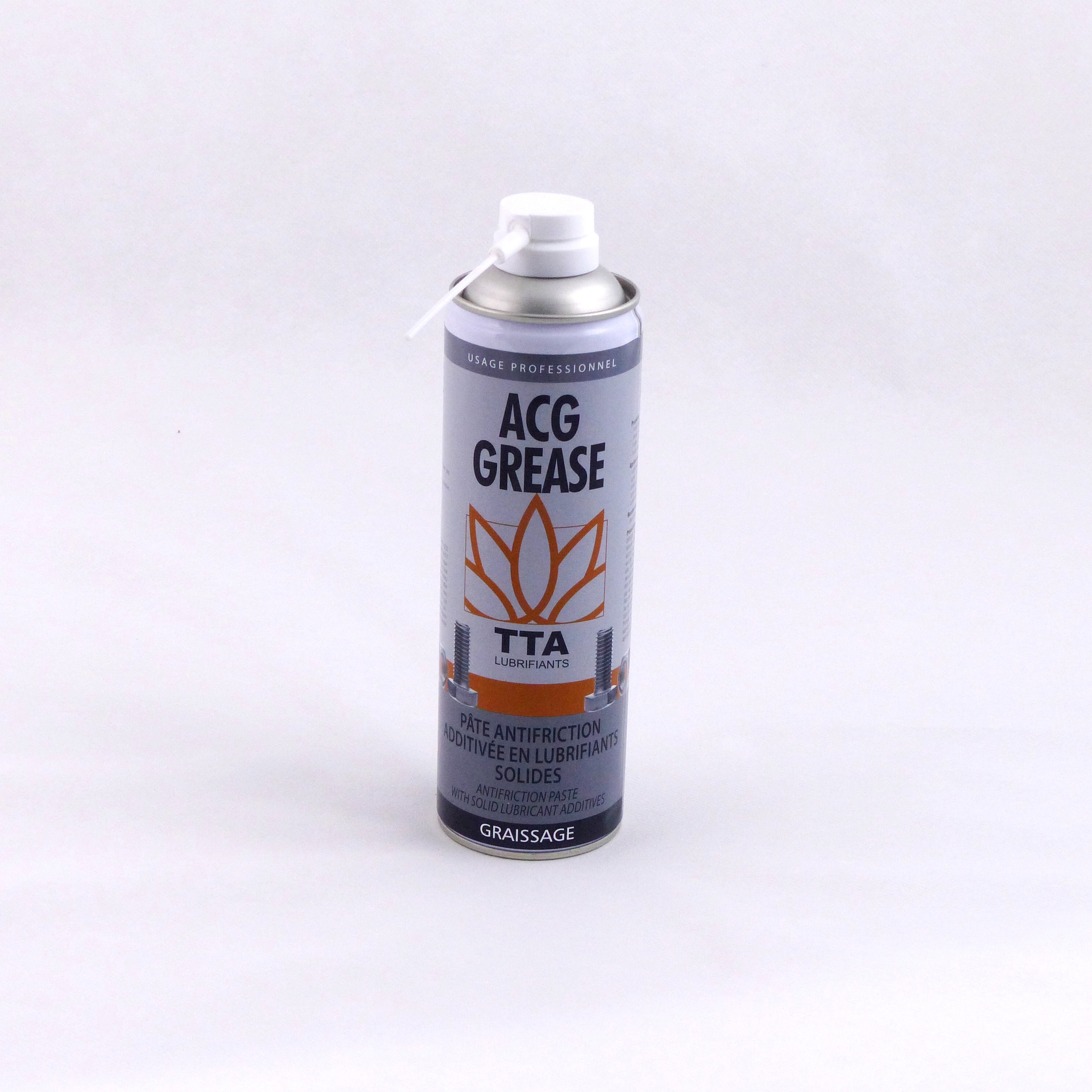 Pate antifriction additivé en lubrifiant solide ACG GREASE AEROSOL 500 ML