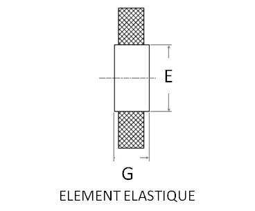 ELEMENT ELASTIQUE HRC280 CAOUTCHOUC FRAS