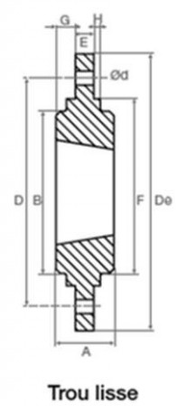 Plateau à boulonner - Trous lisses diamètre 145