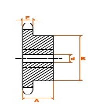 Pignon 15 dents pas 6,35 simple ASA