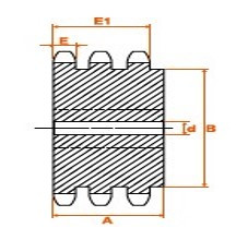 Pignon 13 dents pas 19,05 triple ASA