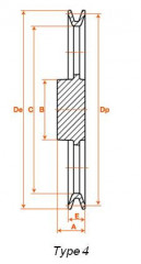 Poulie En Aluminium Diamètre 400mm – Trou 16mm, 2 Gorges Section A – Pour Machines De Construction & Bricolage Industriel